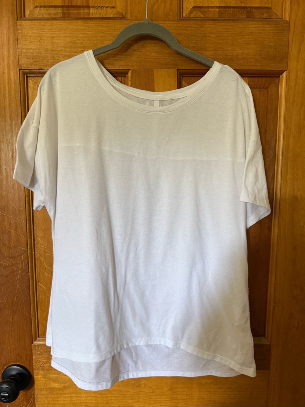 Athleta White Short Sleeve Relaxed Tee